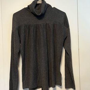 EUC Maeve by Anthropologie Dark Gray Lightweight Cowl Neck Sweater Size M